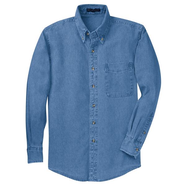 Tall Long Sleeve Denim Shirt Thumbnail