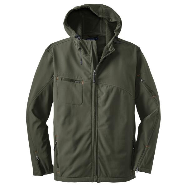 Textured Hooded Soft Shell Jacket Thumbnail
