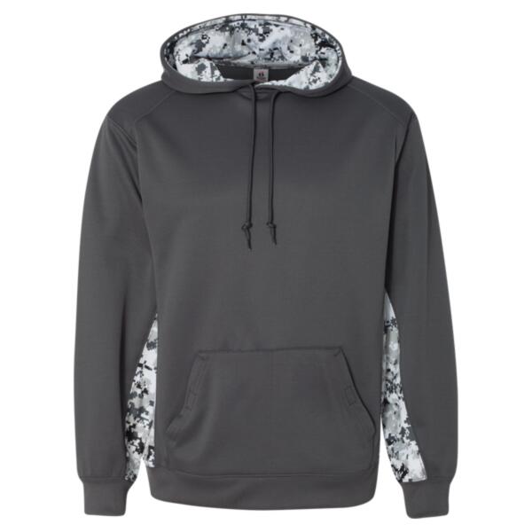 Men's Digital Camo Colorblock Performance Fleece Hooded Sweatshirt Thumbnail