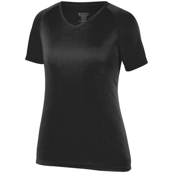 Girls' Attain Wicking V-Neck T-Shirt Thumbnail