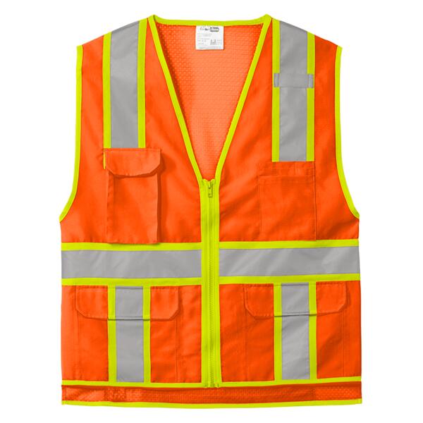 Ansi 107 Class 2 Surveyor Zippered Two Tone Vest Thumbnail